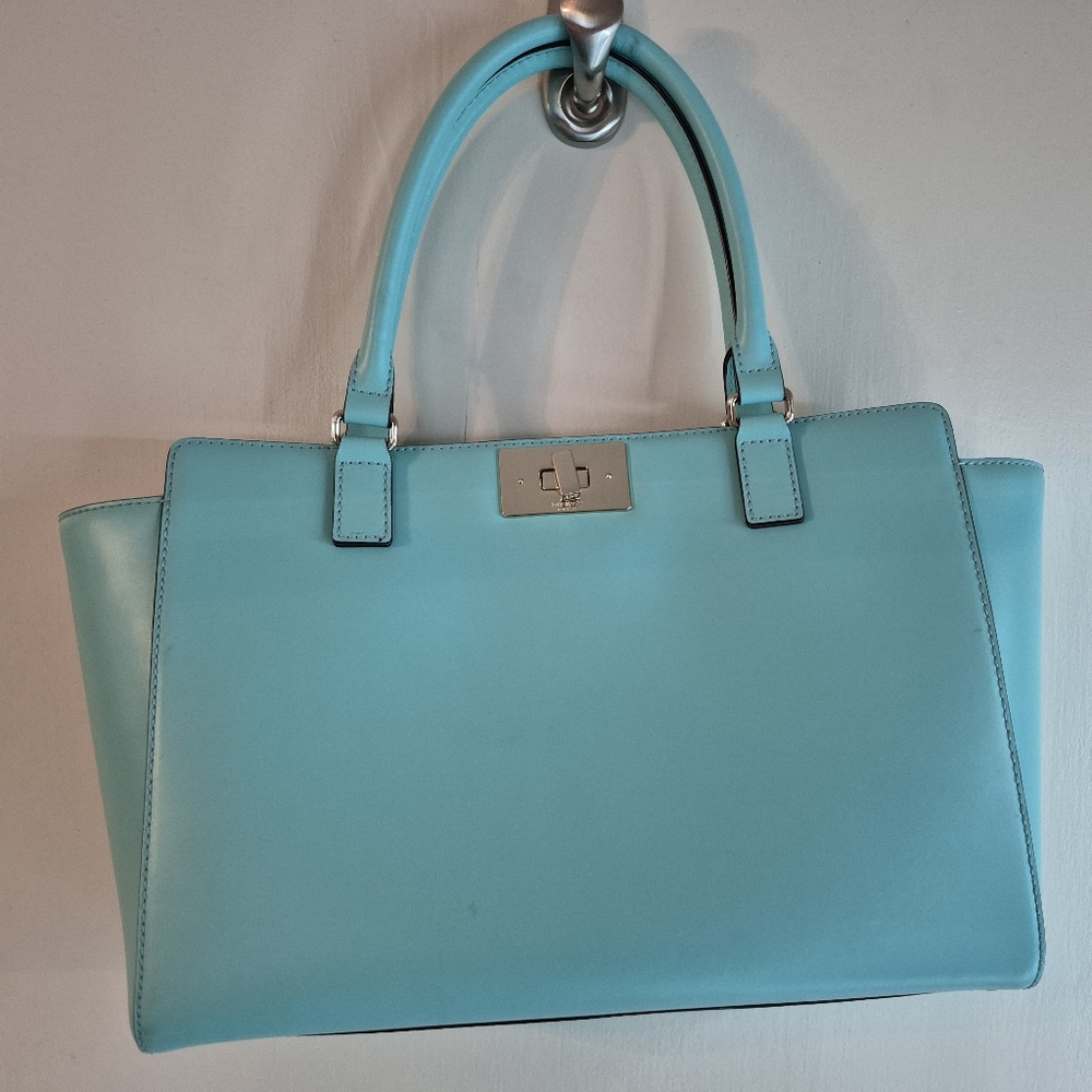 Kate Spade Orchard Valley Smooth Purse In Soft Aqua